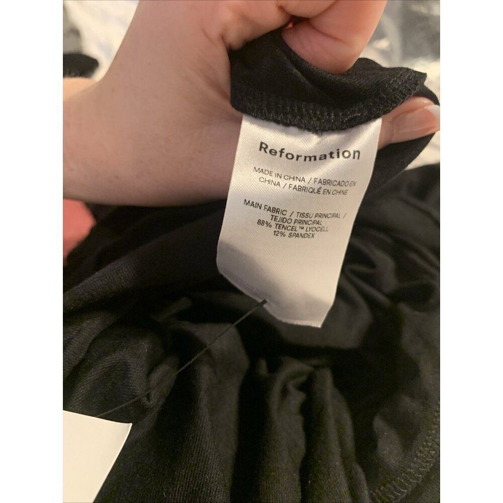 Reformation New Authentic Solid Black Tank Ruffle… - image 11